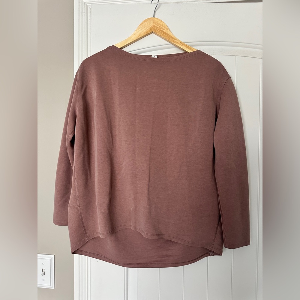 Lululemon Back In Action Long Sleeve – Size 6 – Mauve Brown / Rosewood
